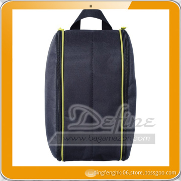 custom logo both side zipper Wash Bag with mesh pocket